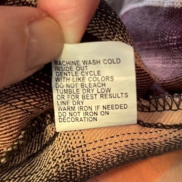 Cruel Girl Lightweight Flannel Snap Long Sleeve Top Western Style, L - Picture 5 of 7